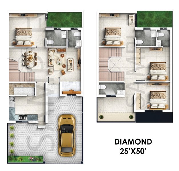 The Diamond - 4 BHK Luxury Duplex | Aashirwad Homes - Photo